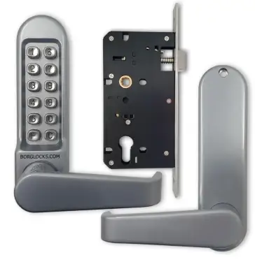 Click Here To Enlarge This Photo Of BORG Locks BL5403 SC Medium&sol;Heavy Duty Digital Lock &lpar;Flat Bar&rpar; with Free Passage Mode &lpar;60x72mm Euro Profile Lockcase&rpar; - Satin Chrome