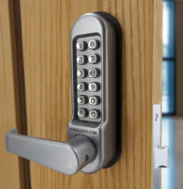 Click Here To Enlarge This Photo Of BORG Locks BL5403 SC Medium&sol;Heavy Duty Digital Lock &lpar;Flat Bar&rpar; with Free Passage Mode &lpar;60x72mm Euro Profile Lockcase&rpar; - Satin Chrome