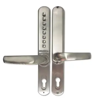 BORG Locks BL6100 SS Heavy Duty Narrow Stile Digital Lock with Free Passage Mode &lpar;suitable for use with 92mm Multipoint Locks&rpar; - Stainless Steel