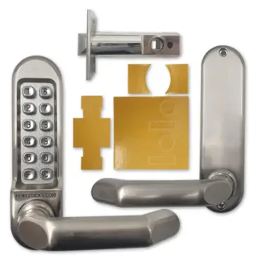 Click Here To Enlarge This Photo Of BORG Locks BL5001 FT SS FIRE RATED Medium&sol;Heavy Duty Digital Lock &lpar;Round Bar&rpar; with Free Passage Mode &lpar;60mm Latch&rpar; - Stainless Steel