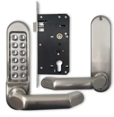 Click Here To Enlarge This Photo Of BORG Locks BL5003 FT SS FIRE RATED Medium&sol;Heavy Duty Digital Lock &lpar;Round Bar&rpar; with Free Passage Mode &lpar;60x72mm Euro Profile Lockcase&rpar; - Stainless Steel