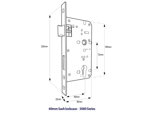 Click Here To Enlarge This Photo Of BORG Locks BL5403 FT SS FIRE RATED Medium&sol;Heavy Duty Digital Lock &lpar;Flat Bar&rpar; with Free Passage Mode &lpar;60x72mm Euro Profile Lockcase&rpar; - Stainless Steel