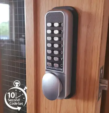Click Here To Enlarge This Photo Of BORG Locks BL2201 ECP SC Light Duty Digital Lock with Holdback Function & Easicode Pro Coding Chamber &lpar;60mm Latch&rpar; - Satin Chrome