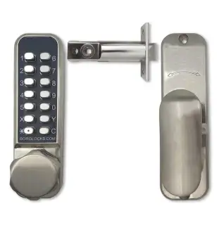 BORG Locks BL2501 ECP SS Medium Duty 'Codestar' Digital Lock with Holdback & Easicode Pro Coding Chamber &lpar;60mm Latch&rpar; - Stainless Steel