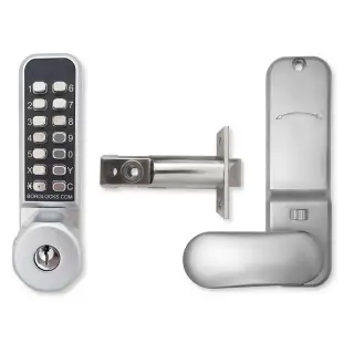 BORG Locks BL2701 ECP SC Medium Duty Digital Lock with Holdback Function&comma; Key Override & Easicode Pro Coding Chamber &lpar;60mm Latch&rpar; - Satin Chrome