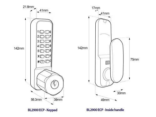 Click Here To Enlarge This Photo Of BORG Locks BL2702 ECP SC Medium Duty Digital Lock with Holdback Function&comma; Key Override & Easicode Pro Coding Chamber &lpar;28mm Latch for Aluminium&sol;Narrow Stile Doors&rpar; - Satin Chrome