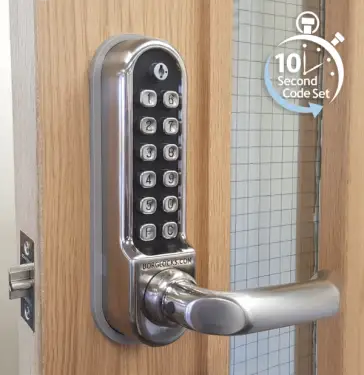 Click Here To Enlarge This Photo Of BORG Locks BL5001 ECP SS Medium&sol;Heavy Duty Digital Lock &lpar;Round Bar&rpar; with Free Passage Mode & Easicode Pro Coding Chamber &lpar;60mm Latch&rpar; - Stainless Steel