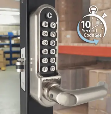 Click Here To Enlarge This Photo Of BORG Locks BL5002 ECP SS Medium&sol;Heavy Duty Digital Lock &lpar;Round Bar&rpar; with Free Passage Mode & Easicode Pro Coding Chamber &lpar;28mm Latch for Aluminium&sol;Narrow Stile Doors&rpar; - Stainless Steel