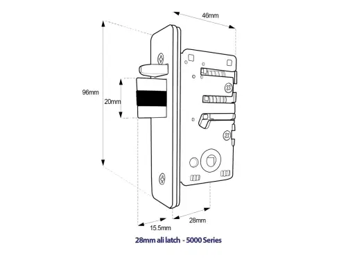 Click Here To Enlarge This Photo Of BORG Locks BL5402 ECP SS Medium&sol;Heavy Duty Digital Lock &lpar;Flat Bar&rpar; with Free Passage Mode & Easicode Pro Coding Chamber &lpar;28mm Latch for Aluminium&sol;Narrow Stile Doors&rpar; - Stainless Steel