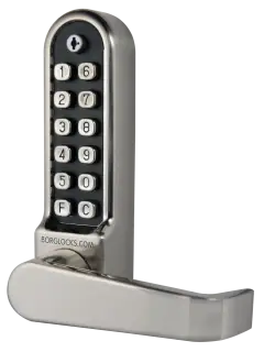 BORG Locks BL5408 ECP SS Medium&sol;Heavy Duty Digital Lock &lpar;Flat Bar&rpar; with Free Passage Mode & Easicode Pro Coding Chamber &lpar;Front Plate only for use with Panic Hardware&rpar; - Stainless Steel
