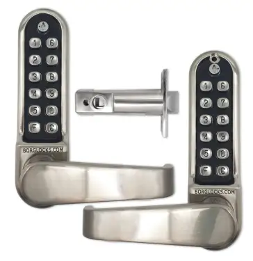 Click Here To Enlarge This Photo Of BORG Locks BL5451 ECP SS Medium&sol;Heavy Duty Back to Back Digital Lock &lpar;Flat Bar&rpar; with Free Passage Mode & Easicode Pro Coding Chamber &lpar;60mm Latch&rpar; - Stainless Steel