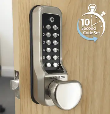 Click Here To Enlarge This Photo Of BORG Locks BL7703 ECP SS Heavy Duty Digital Lock with Free Passage&comma; Key Override & Easicode Pro Coding Chamber &lpar;60x72mm Euro Profile Lockcase&rpar; - Stainless Steel