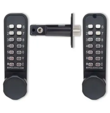 Click Here To Enlarge This Photo Of BORG Locks BL2621 ECP MG Pro Medium Duty Back to Back Digital Lock with Easicode Pro Coding Chamber &lpar;60mm Latch&rpar; - Marine Grade Black