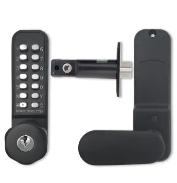 Click Here To Enlarge This Photo Of BORG Locks BL2701 ECP MG Pro Medium Duty Digital Lock with Holdback&comma; Key Override & Easicode Pro Coding Chamber &lpar;60mm Latch&rpar; - Marine Grade Black