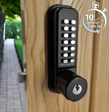 Click Here To Enlarge This Photo Of BORG Locks BL2701 ECP MG Pro Medium Duty Digital Lock with Holdback&comma; Key Override & Easicode Pro Coding Chamber &lpar;60mm Latch&rpar; - Marine Grade Black