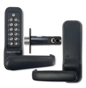 Click Here To Enlarge This Photo Of BORG Locks BL7001 ECP MG Pro Heavy Duty Digital Lock with Free Passage & Easicode Pro Coding Chamber &lpar;60mm Latch&rpar; - Marine Grade Black