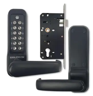 Click Here To Enlarge This Photo Of BORG Locks BL7003 ECP MG Pro Heavy Duty Digital Lock with Free Passage & Easicode Pro Coding Chamber &lpar;60x72mm Euro Profile Lockcase&rpar; - Marine Grade Black