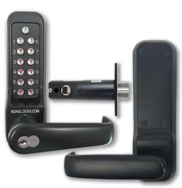 Click Here To Enlarge This Photo Of BORG Locks BL7701 ECP MG Pro Heavy Duty Digital Lock with Free Passage&comma; Key Override & Easicode Pro Coding Chamber &lpar;60mm Latch&rpar; - Marine Grade Black