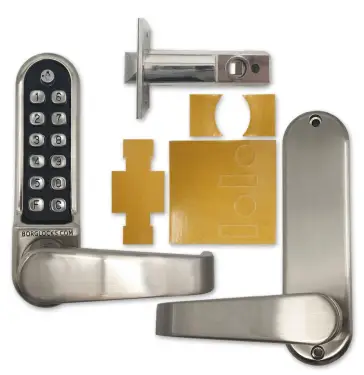 Click Here To Enlarge This Photo Of BORG Locks BL5401 ECP FT SS FIRE RATED Medium&sol;Heavy Duty Flat Bar Digital Lock with Free Passage Mode & Easicode Pro Coding Chamber &lpar;60mm Latch&rpar; - Stainless Steel