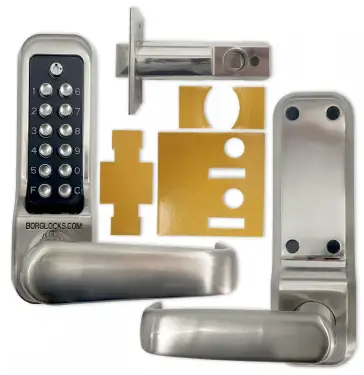 Click Here To Enlarge This Photo Of BORG Locks BL7001 ECP FT SS FIRE RATED Heavy Duty Digital Lock with Free Passage & Easicode Pro Coding Chamber &lpar;60mm Latch&rpar; - Stainless Steel
