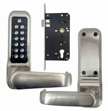 Click Here To Enlarge This Photo Of BORG Locks BL7003 ECP FT SS FIRE RATED Heavy Duty Digital Lock with Free Passage & Easicode Pro Coding Chamber &lpar;60x72mm Euro Profile Lockcase&rpar; - Stainless Steel