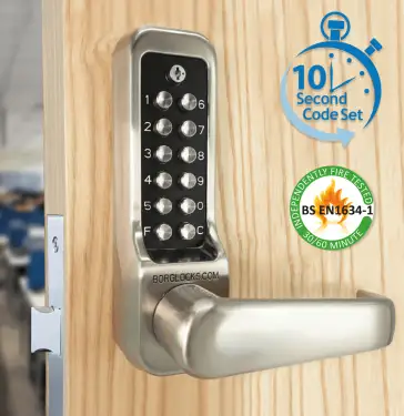 Click Here To Enlarge This Photo Of BORG Locks BL7003 ECP FT SS FIRE RATED Heavy Duty Digital Lock with Free Passage & Easicode Pro Coding Chamber &lpar;60x72mm Euro Profile Lockcase&rpar; - Stainless Steel