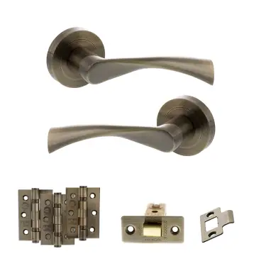 Click Here To Enlarge This Photo Of Atlantic - S34RAB STATUS Colorado Door Handle Pack - Antique Brass