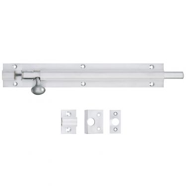 Click Here To Enlarge This Photo Of FB62SC - Zoo Hardware Fulton & Bray Architectural Barrel Bolt 200mm x 38mm Satin Chrome