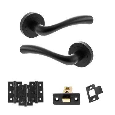 Click Here To Enlarge This Photo Of Atlantic - S35RMB STATUS Texas Door Handle Pack - Matt Black