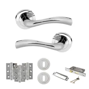 Click Here To Enlarge This Photo Of Atlantic - S35RPC STATUS Texas Door Handle Pack - Polished Chrome