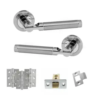 Atlantic - S36RSCPC STATUS Dakota Door Handle Pack - Satin Chrome&sol;Polished Chrome