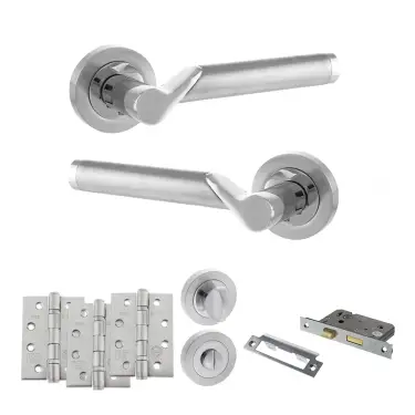 Click Here To Enlarge This Photo Of Atlantic - S38RSCPC STATUS Hawaii Door Handle Pack - Satin Chrome&sol;Polished Chrome