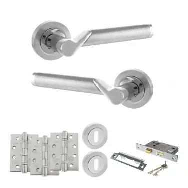 Click Here To Enlarge This Photo Of Atlantic - S38RSCPC STATUS Hawaii Door Handle Pack - Satin Chrome&sol;Polished Chrome