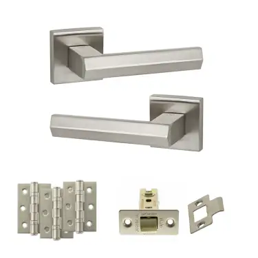 Click Here To Enlarge This Photo Of Atlantic - SP216SN Senza Pari Davoli Door Handle Pack - Satin Nickel