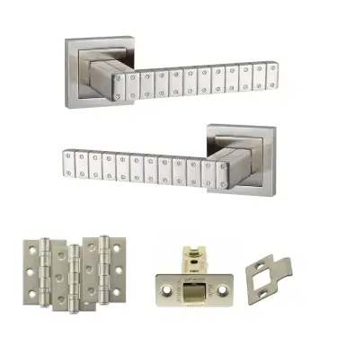 Click Here To Enlarge This Photo Of Atlantic - SPC193SN Senza Pari Bianca Door Handle Pack - Satin Nickel