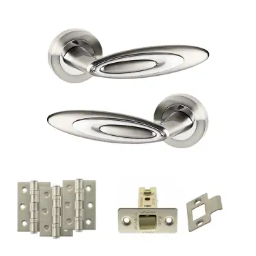 Click Here To Enlarge This Photo Of Atlantic - SPM222SNCP Senza Pari Elisse Door Handle Pack - Satin Nickel&sol;Chrome