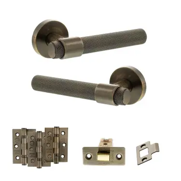 Click Here To Enlarge This Photo Of Atlantic - SPR160AB Senza Pari Andretta Door Handle Pack - Antique Brass