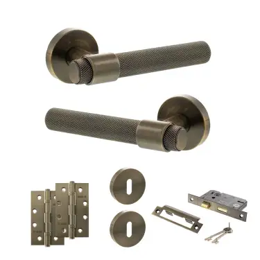 Click Here To Enlarge This Photo Of Atlantic - SPR160AB Senza Pari Andretta Door Handle Pack - Antique Brass