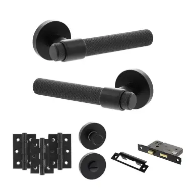 Click Here To Enlarge This Photo Of Atlantic - SPR160MB Senza Pari Andretta Door Handle Pack - Matt Black