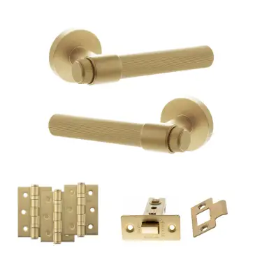 Click Here To Enlarge This Photo Of Atlantic - SPR165SB Senza Pari Fasana Door Handle Pack - Satin Brass