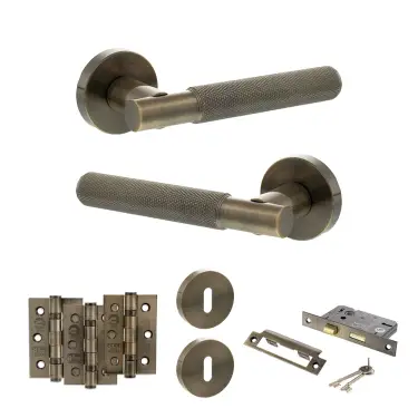 Click Here To Enlarge This Photo Of Atlantic - SPR170AB Senza Pari Rosarno Door Handle Pack - Antique Brass
