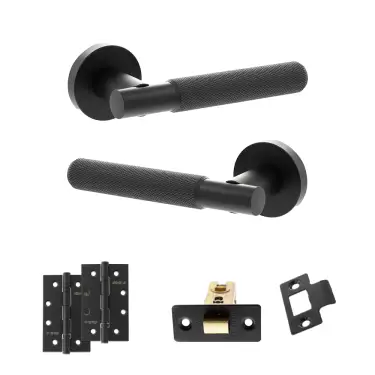 Click Here To Enlarge This Photo Of Atlantic - SPR170MB Senza Pari Rosarno Door Handle Pack - Matt Black