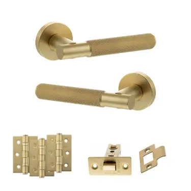 Click Here To Enlarge This Photo Of Atlantic - SPR170SB Senza Pari Rosarno Door Handle Pack - Satin Brass