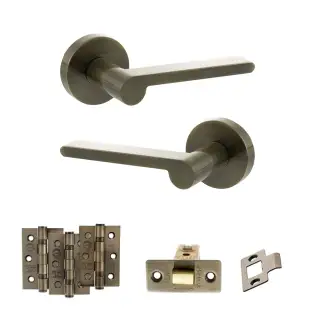 Atlantic - SPRO218AB Senza Pari Darrio Door Handle Pack - Antique Brass