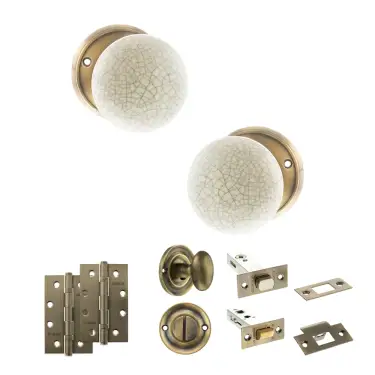 Click Here To Enlarge This Photo Of Atlantic - OE59CMKCAB Old English Skipton Door Knob Pack - Antique Brass