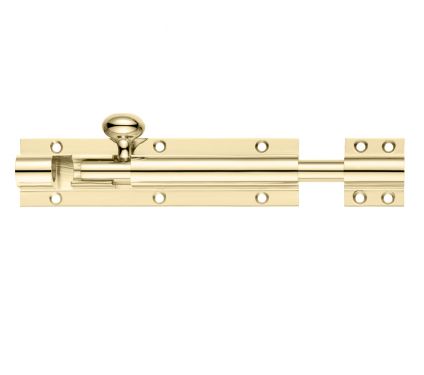 Click Here To Enlarge This Photo Of FB65 - Zoo Hardware Fulton & Bray Architectural Barrel Bolt 600mm x 38mm Polished Brass