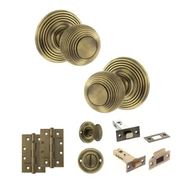 Click Here To Enlarge This Photo Of Atlantic - OE50RMKMAB Old English Ripon Door Knob Pack - Matt Antique Brass