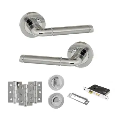 Click Here To Enlarge This Photo Of Atlantic - ECO40SCPC Eco Ocean Door Handle Pack - Satin Chrome&sol;Polished Chrome