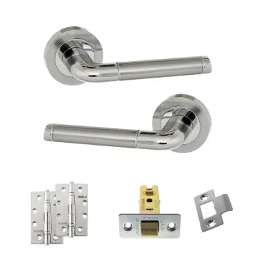 Click Here To Enlarge This Photo Of Atlantic - ECO40SCPC Eco Ocean Door Handle Pack - Satin Chrome&sol;Polished Chrome