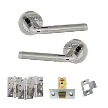 Click Here To Enlarge This Photo Of Atlantic - ECO40SCPC Eco Ocean Door Handle Pack - Satin Chrome&sol;Polished Chrome